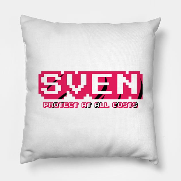 Protect Sven Pewdiepie Minecraft Series Pillow by yellowpomelo