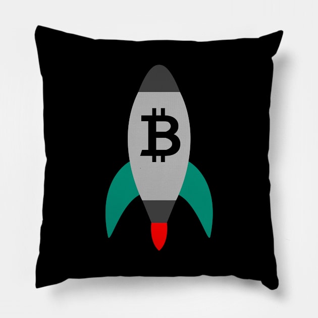 Bitcoin to the moon Pillow by Cryptolife