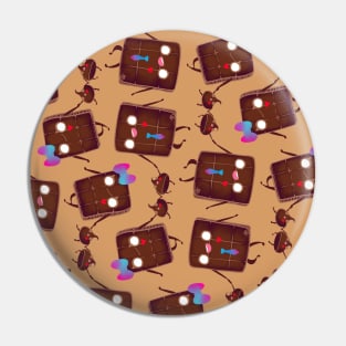 Chocolate Family Pattern Pin