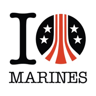 Aliens I Heart Marines T-Shirt