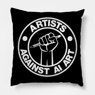 Artists Against AI Art Pillow