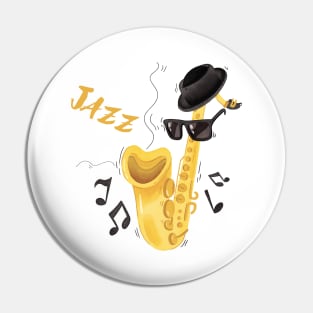 Jazz and Saxophone day Pin