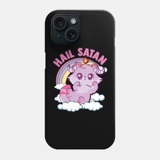 Funny Satanic Hail Satan Kitten Cute Rainbow Cat Phone Case