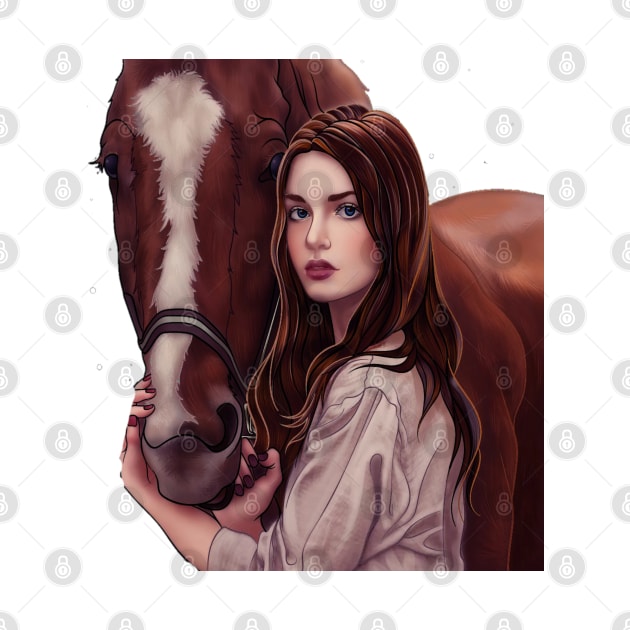 Beautiful design for a girl and horse by shopdesign03