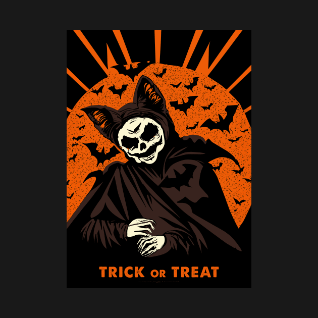 trick or treat bat by Kingrocker Clothing