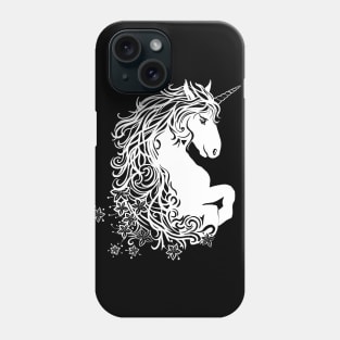 White unicorn magical creature Phone Case