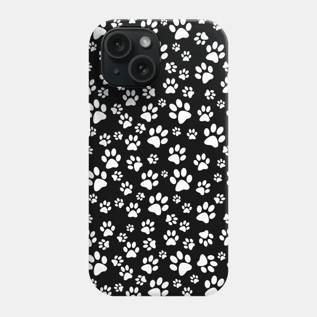 Paw Print Pattern Phone Case by KA Creative Design