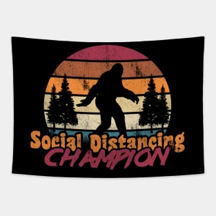 Social Distancing Champion Retro Style Tapestry