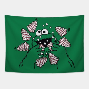 Christmas Tree Cake Monster Tapestry