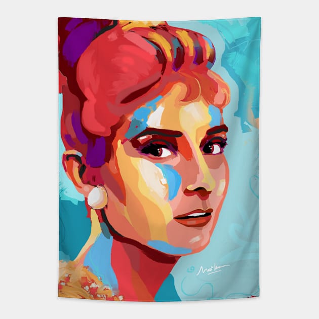 Audrey Hepburn Tapestry by mailsoncello