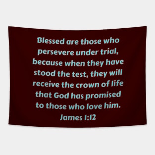 Bible Verse James 1:12 Tapestry