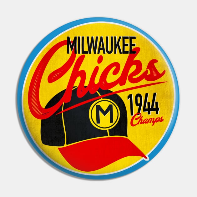 Milwaukee Chicks • AAGPBL Hat • Milwaukee, Wisconsin Pin by The MKE Rhine Maiden