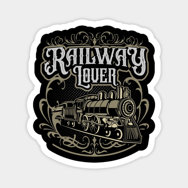 Railway Lover Magnet by Foxxy Merch