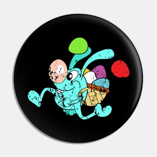 Retro Vintage Grunge Easter Bunny Pin