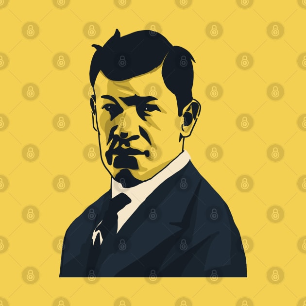 Native American Jim Thorpe Vector Wall Art by Eyanosa