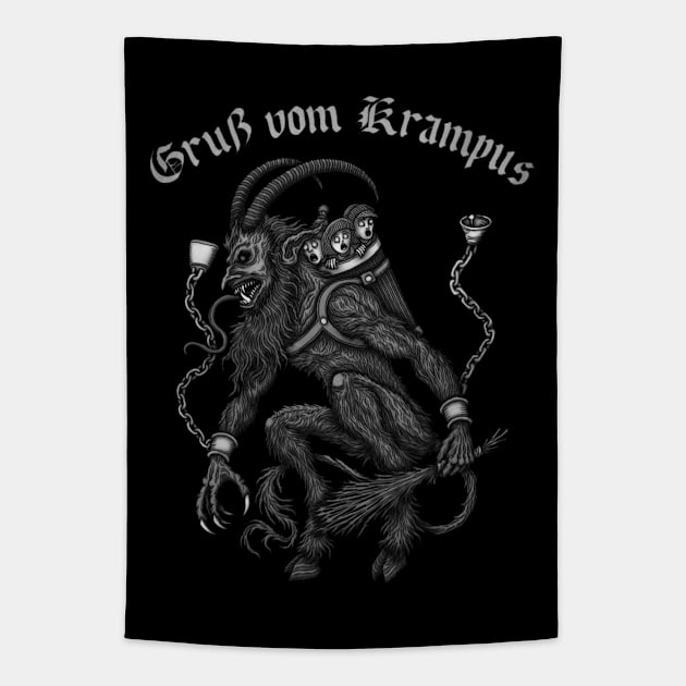 Greetings from Krampus - Azhmodai 2020 Tapestry by azhmodai