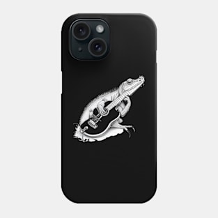 Chameleon plays music Phone Case