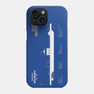 USS Monitor ship. Ironclad of American Civil War - ABDpng Phone Case