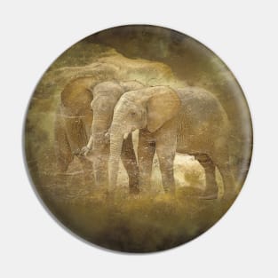 Elephant Animal Wildlife Jungle Nature Africa Adventure Discovery Digital Painting Pin