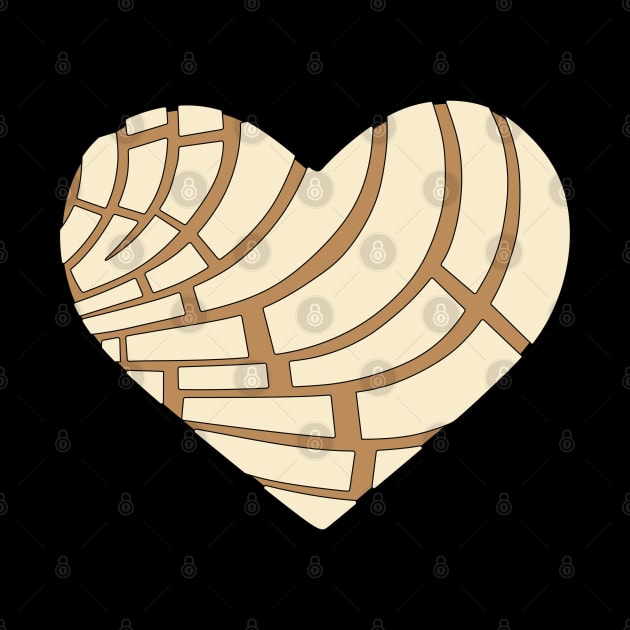 Concha Mexican Bread Food Pan Dulce Mexicana Corazon Heart Classic Mar by Shirtsurf