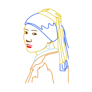 simple Girl With a Pearl Earring T-Shirt