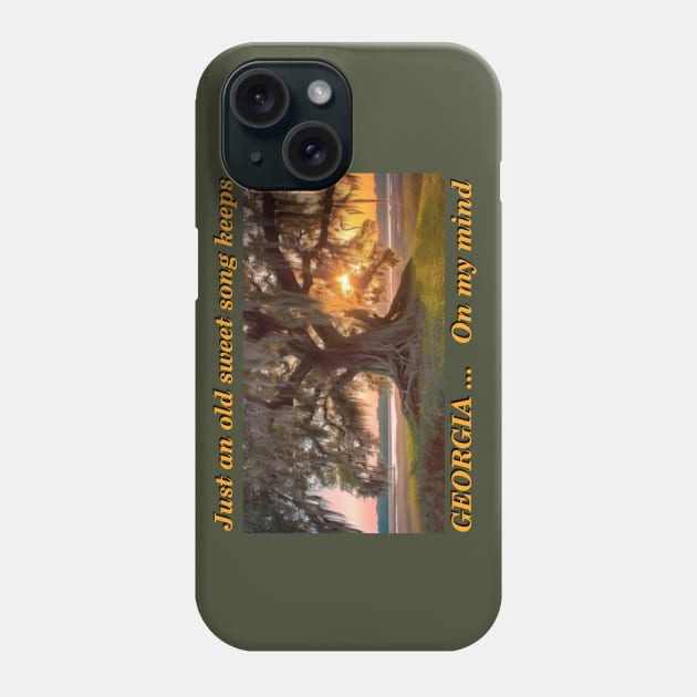 Georgia on my mind - Live Oak tree Phone Case by Time Travelers Nostalgia