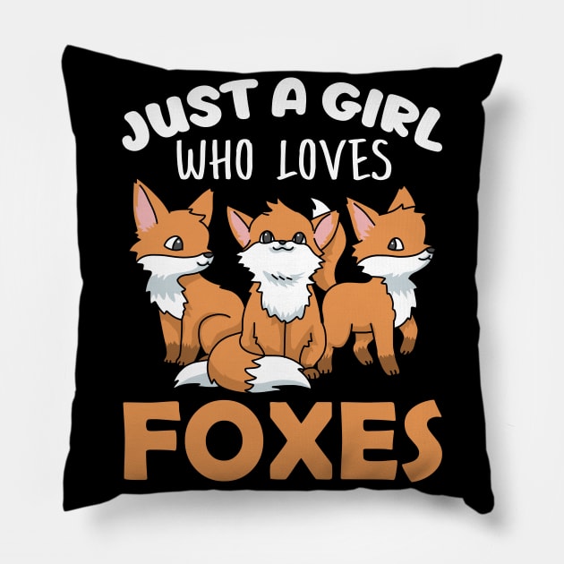 Fox Gifts Women Fox Gifts Girls Fox Lover Love Foxes Fox Pillow by PomegranatePower