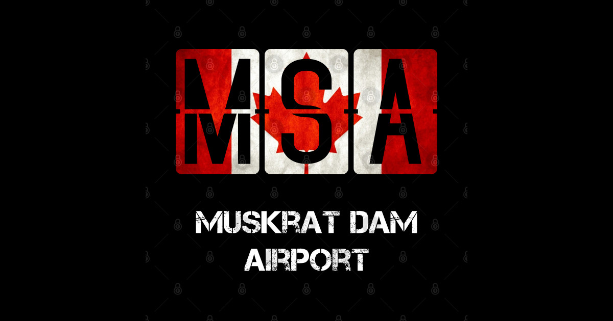 MSA Muskrat Dam Airport code Airport Merch Sticker TeePublic