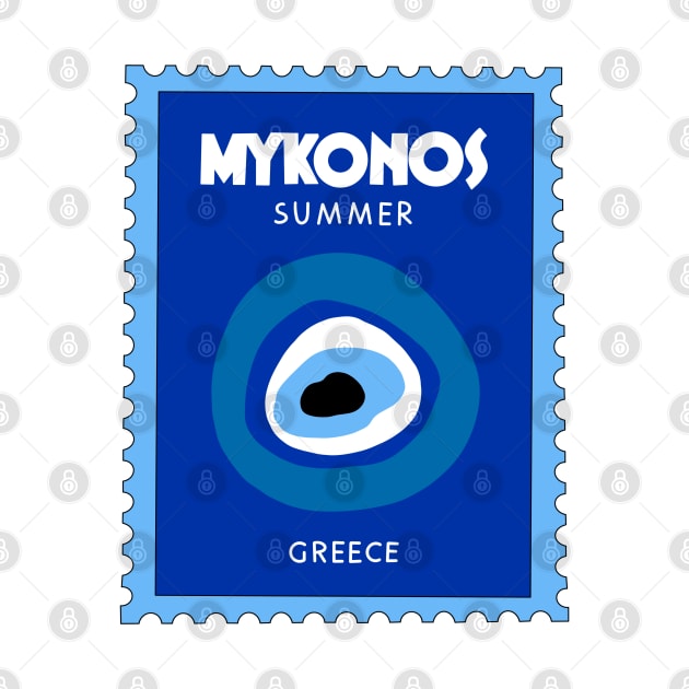 Mykonos Greece Stamp by gdm123