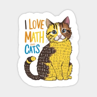 I love math and cats Magnet