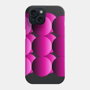 Fluorescent Spheres | Gradient Neon Pink Phone Case