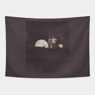 Moon on a Meadow Dream Surreal Vintage Photography 1920's Tapestry
