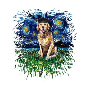 Golden Retriever Night Graduation splash version T-Shirt