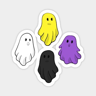 Nonbinary Boo Halloween Magnet