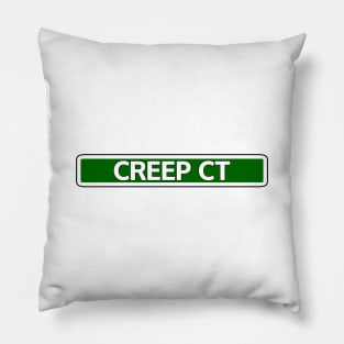 Creep Ct Street Sign Pillow