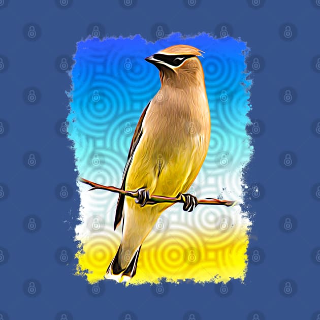 Colorful Cedar Waxwing by Ripples of Time