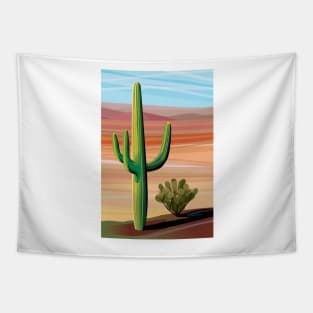 Saguaro Cactus in Sonora Desert Tapestry