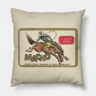 Macho Beer Retro Defunct Breweriana Pillow