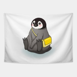 Happy emperor penguin chick Tapestry