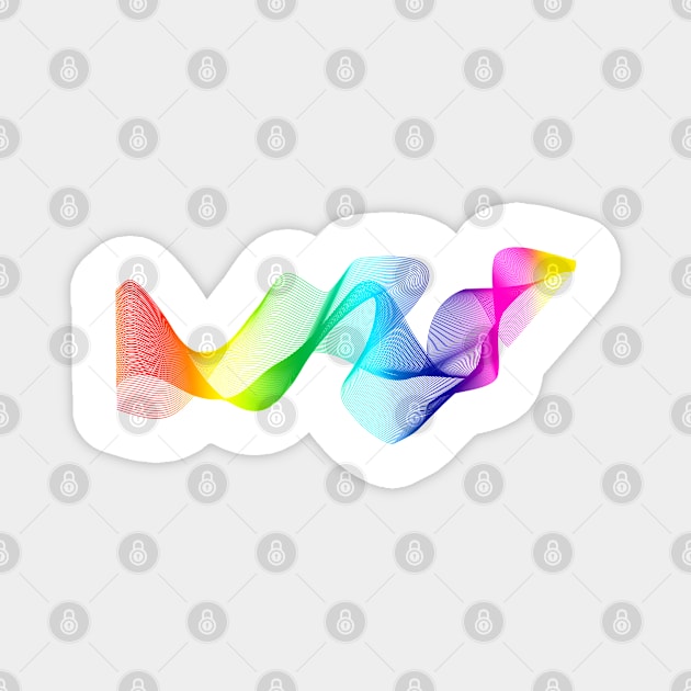 Colourful Wave Magnet by Boo Face Designs