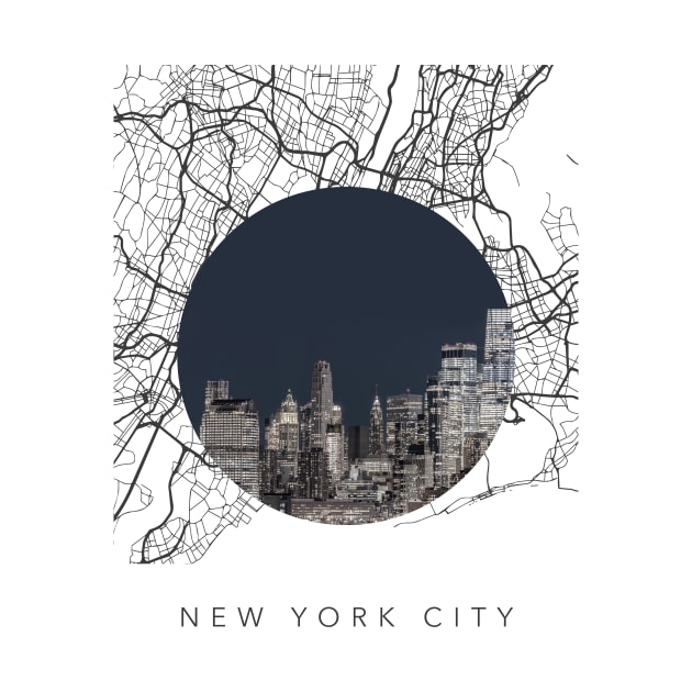 New York City Streets Collage by Seven Trees Design