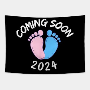 Baby Coming Soon 2024 Pregnancy Baby Announcement Tapestry