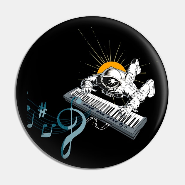 Piano man astronaut and the musical melancholy Pin by TTWW Studios