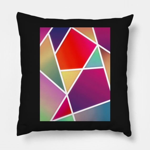 Colorblock Gradients Pillow by nats-designs