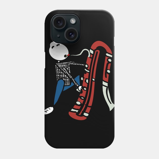 Contrabassoon man Phone Case by Guastevi