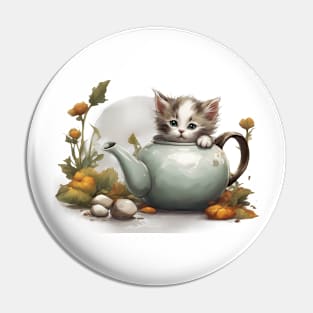 Life if Better with Cats and Tea Pin