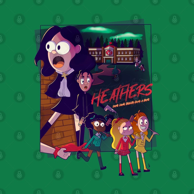 Heathers as a Cartoon by themunchkinboutique