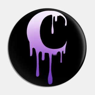 Dripping Moon (Purple Gradient Version) Pin