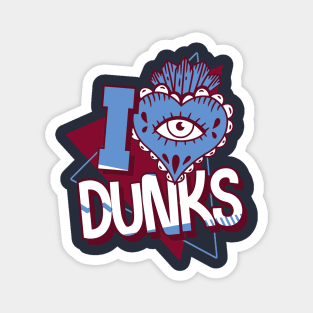 I Love Dunks Valour Blue Team Maroon Magnet