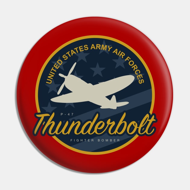 P-47 Thunderbolt Pin by Tailgunnerstudios